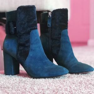 Avec Les Filles Suede & Faux fur booties